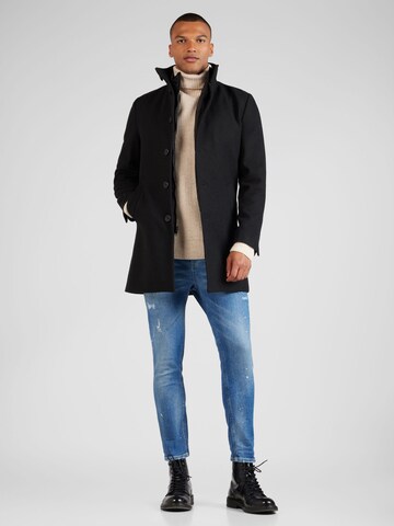 Bruun & Stengade Between-seasons coat 'Ontario' in Black