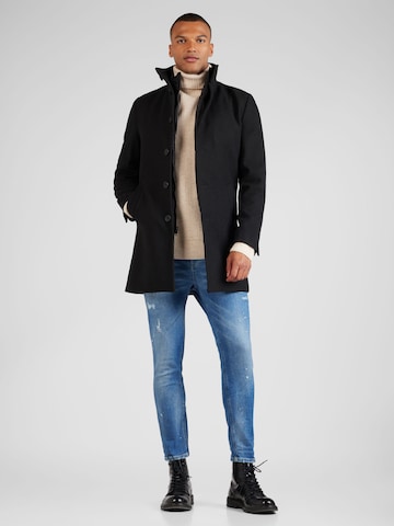 Bruun & Stengade Between-Seasons Coat 'Ontario' in Black