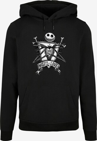 ABSOLUTE CULT Sweatshirt 'Nightmare Before Christmas - Misfits Love' in Black: front