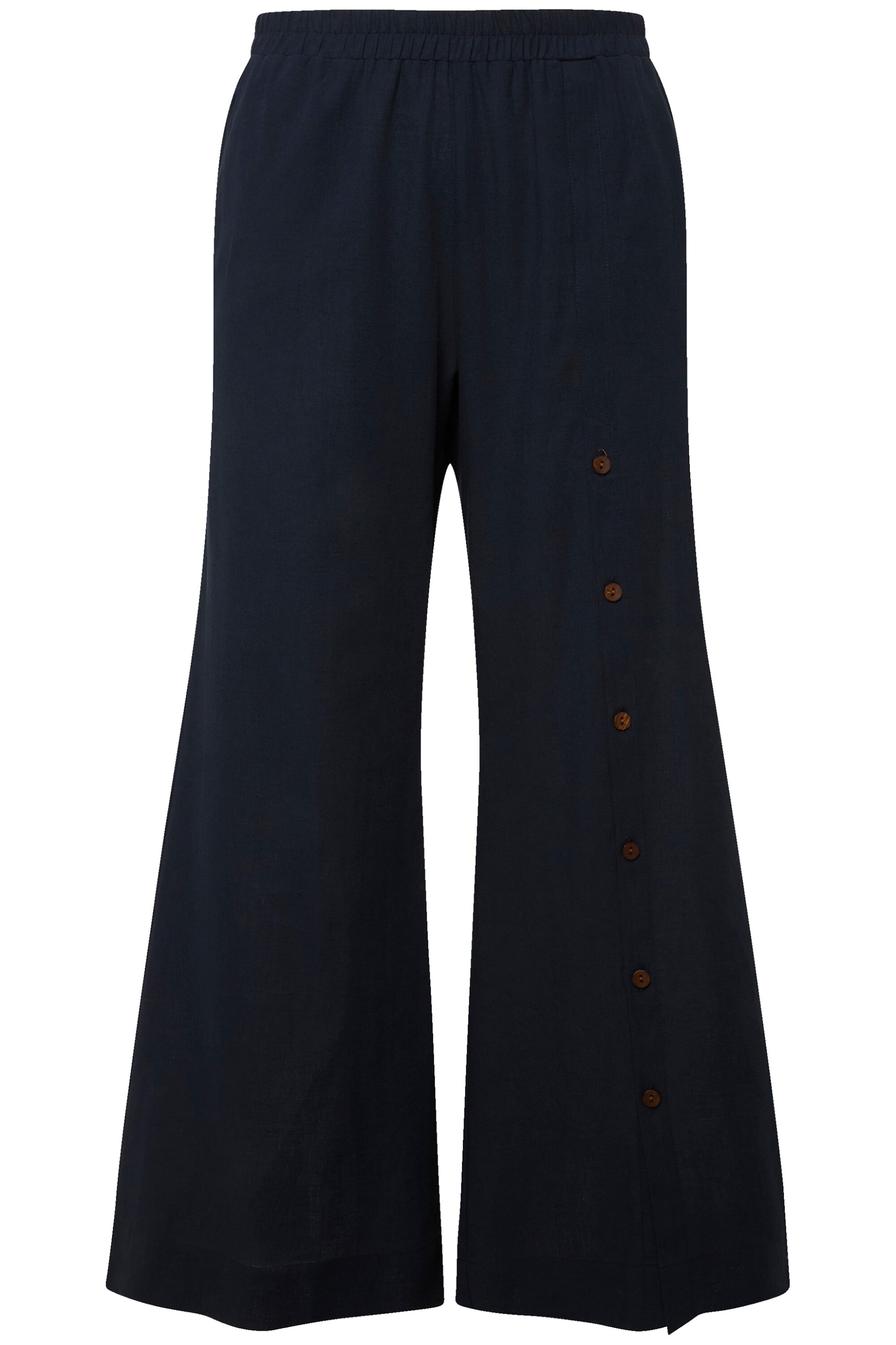 Ulla Popken Wide Leg Bukser i blå: forside