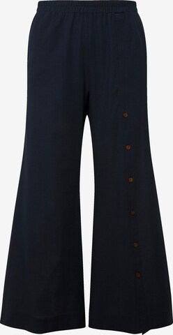 Ulla Popken Wide leg Broek in Blauw: voorkant