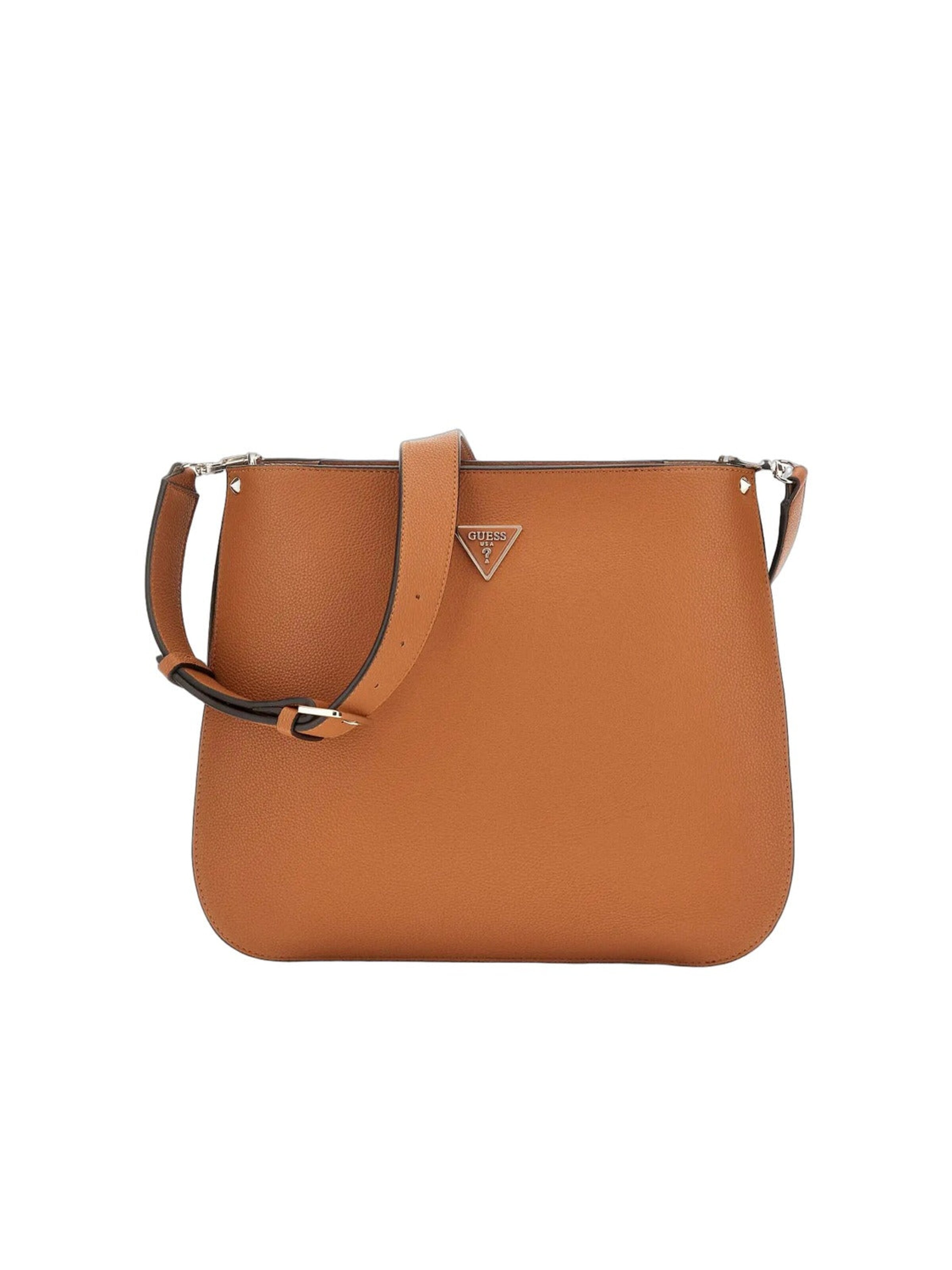 GUESS Schultertasche 'Emiliya'‌‌‌‌‌‌‌‌‌‌ in Braun: Vorderseite