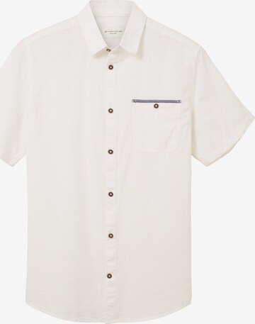 TOM TAILOR Button Up Shirt in White: front