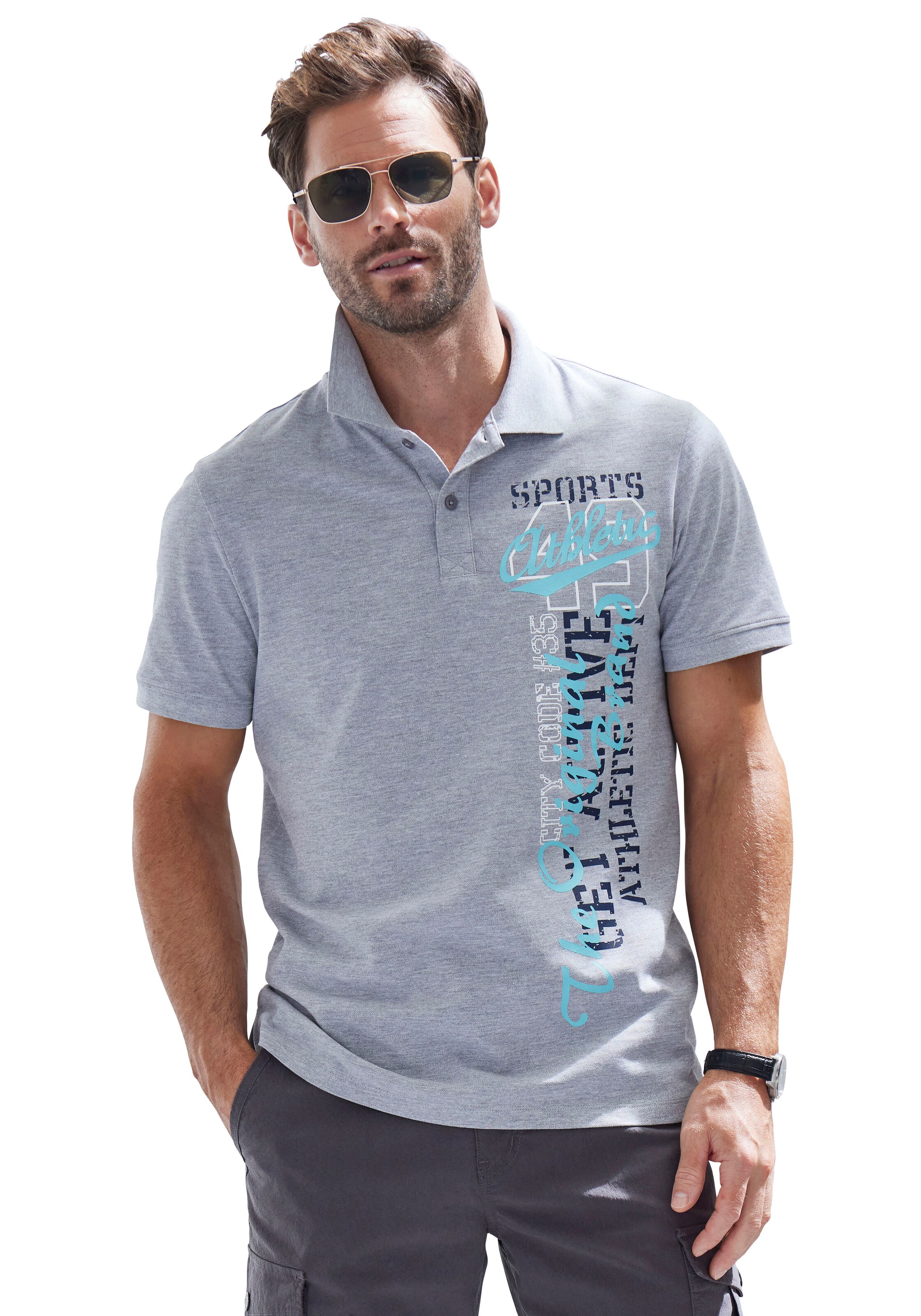 JOHN DEVIN Tričko - Sivá: predná strana