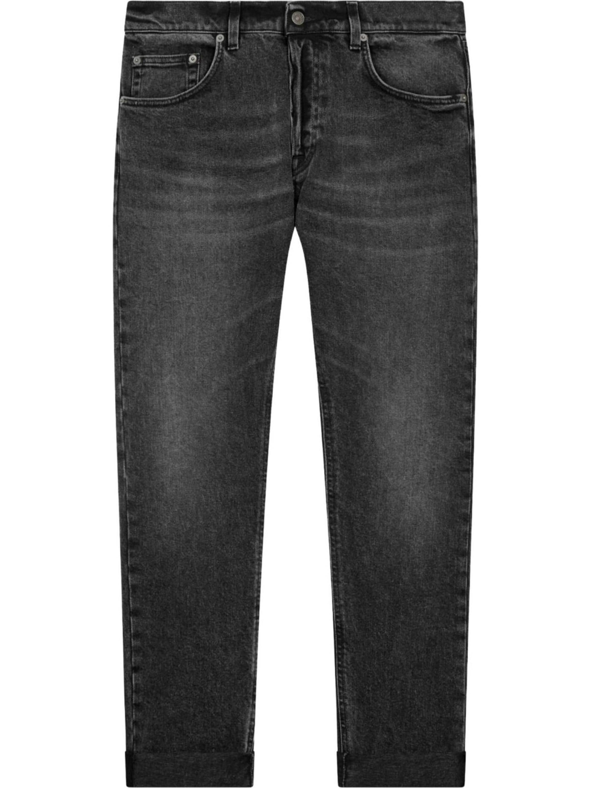Dondup - regular Vaquero en negro: frente