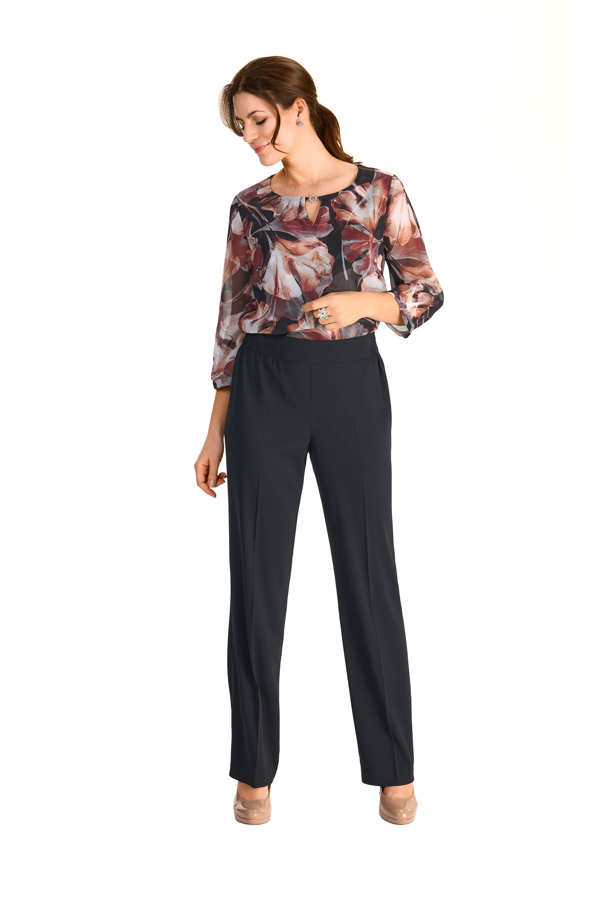 HERMANN LANGE Collection Regular Hose in Schwarz