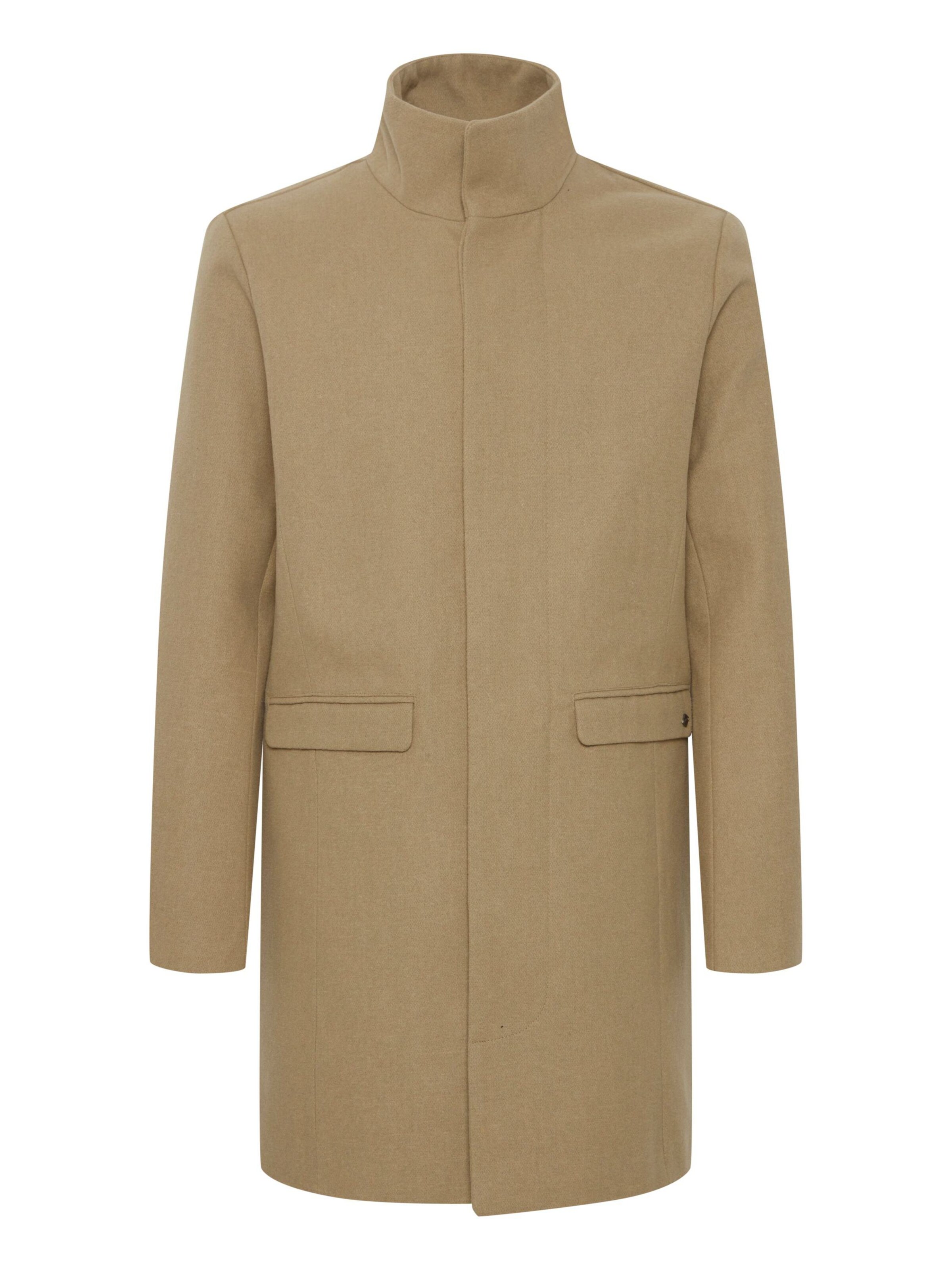 !Solid Between-seasons coat 'JAMPA' in Beige: front