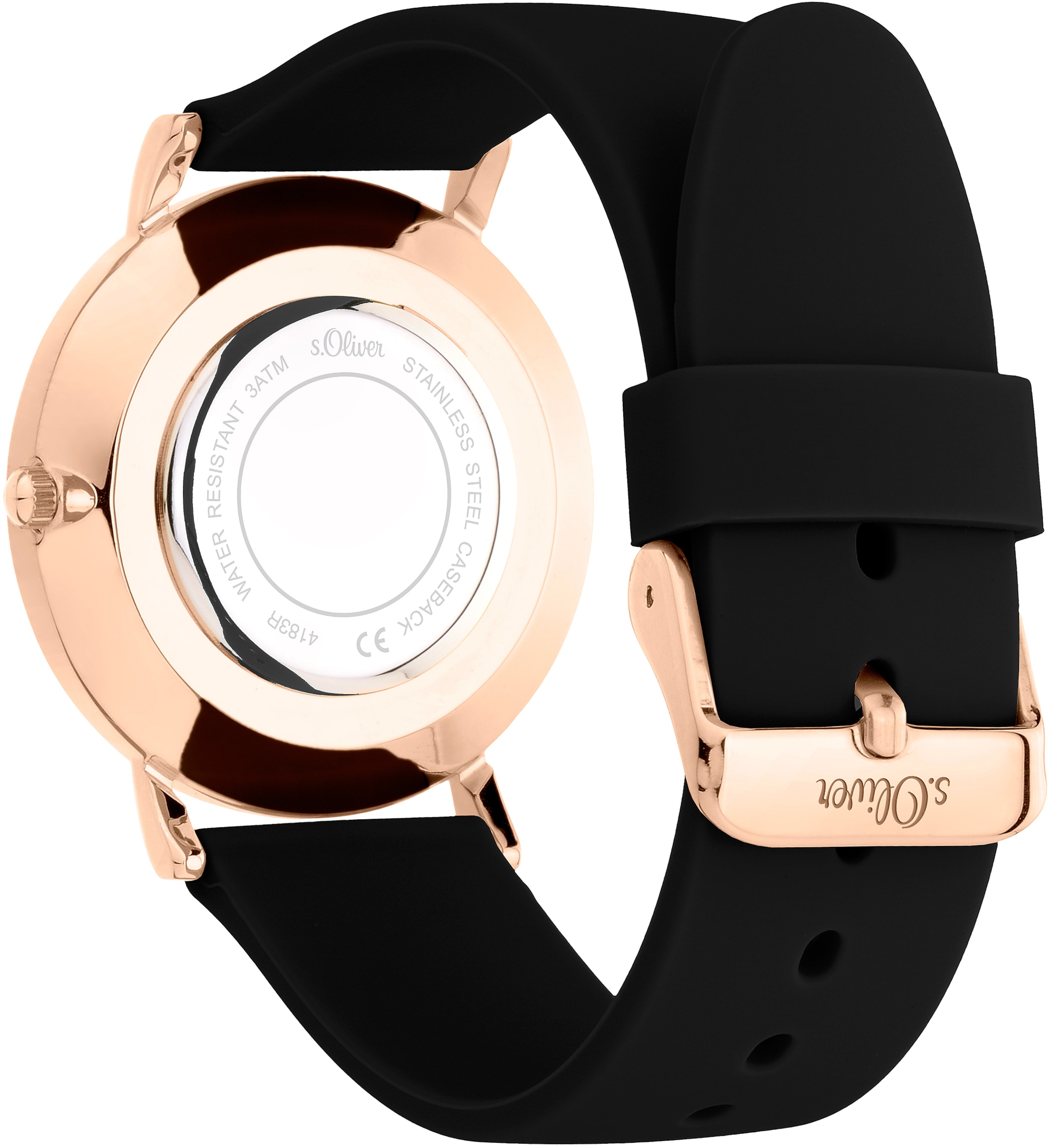 s.Oliver Analog Watch in Black