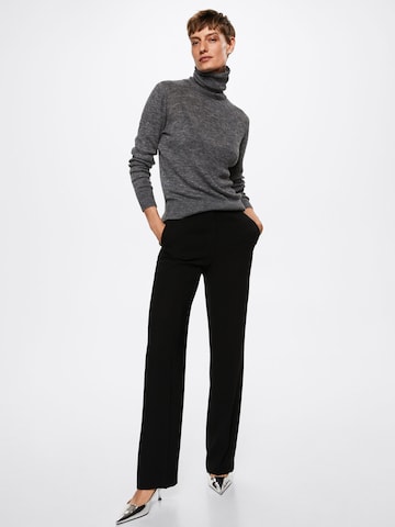 MANGO Flared Pleated Pants 'Estel' in Black