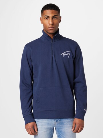 Sweat-shirt Tommy Jeans en bleu : devant