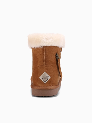 Island Boot Škornji 'CELESTE' | rjava barva
