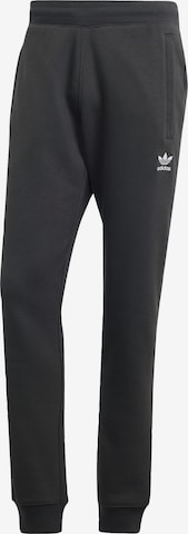Effilé Pantalon 'Trefoil Essentials' ADIDAS ORIGINALS en noir : devant
