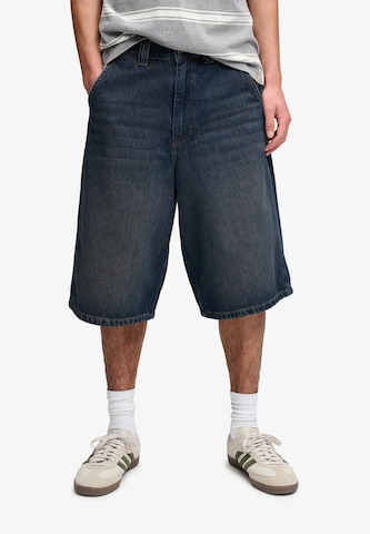 Superdry & Co Wide leg Jeans in Blauw: voorkant