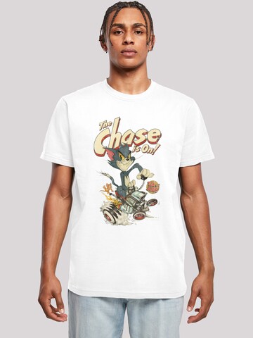 T-Shirt 'Tom und Jerry The Chase Is On' F4NT4STIC en blanc : devant