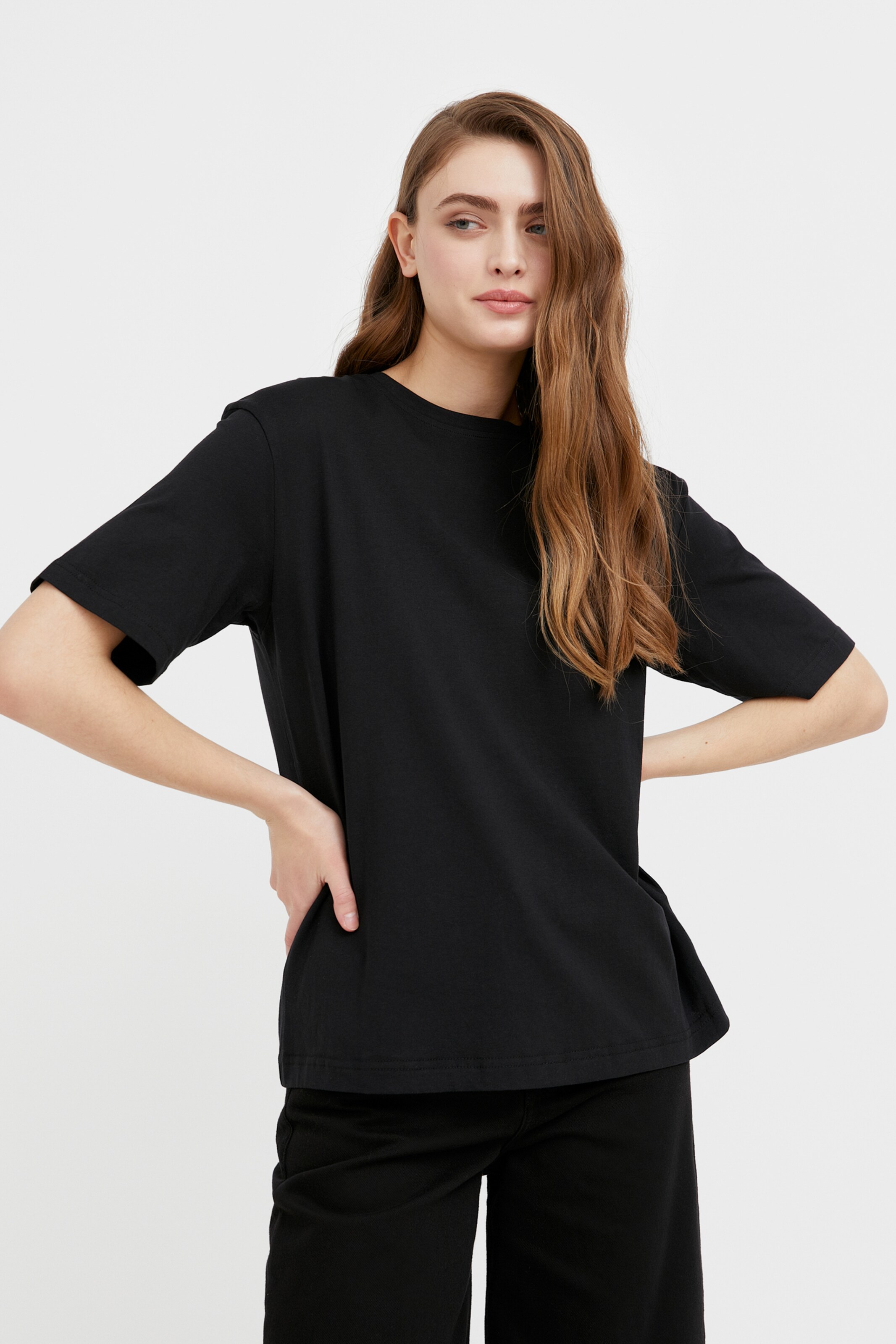 Frauen Shirts & Tops Finn Flare Basic-Shirt in Schwarz - KC89142 Frauen Shirts & Tops Finn Flare Basic-Shirt in Schwarz - KC89142