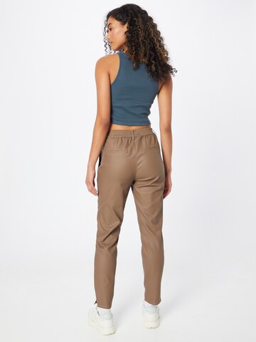 OBJECT Slim fit Trousers 'BELLE LISA' in Brown