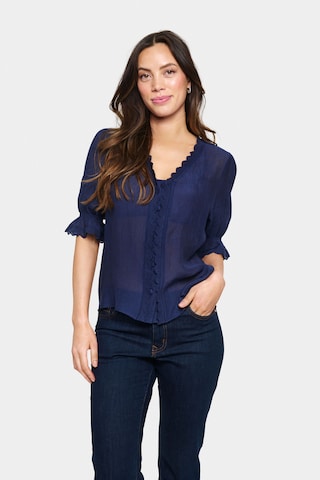 SAINT TROPEZ Blouse 'Kristel' in Blue: front