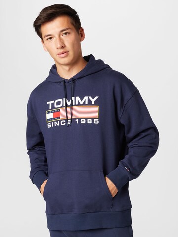 Sweat-shirt Tommy Jeans en bleu : devant