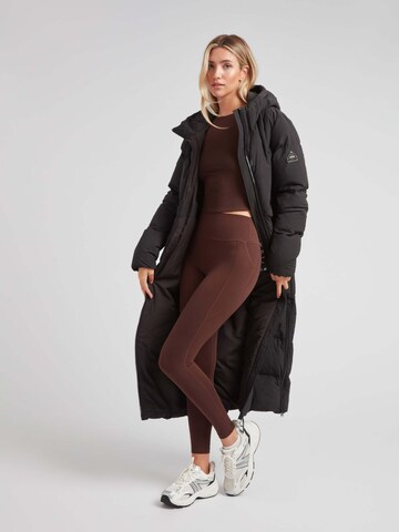 JACK1T Outdoorjas ' Black Star Extra Long Puffer Matt ' in Zwart