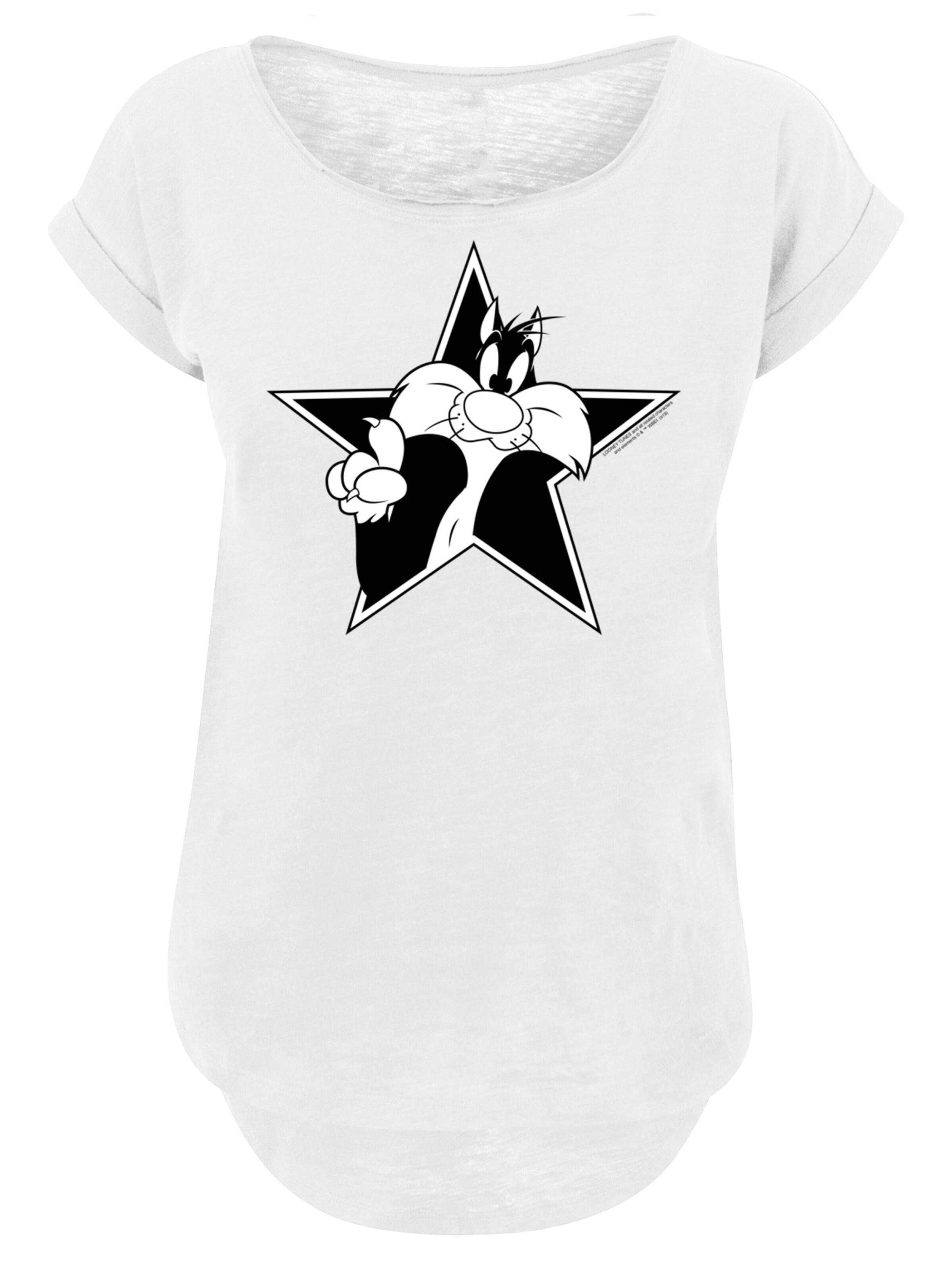 F4NT4STIC T-Shirt 'Looney Tunes' in Weiß: Vorderseite