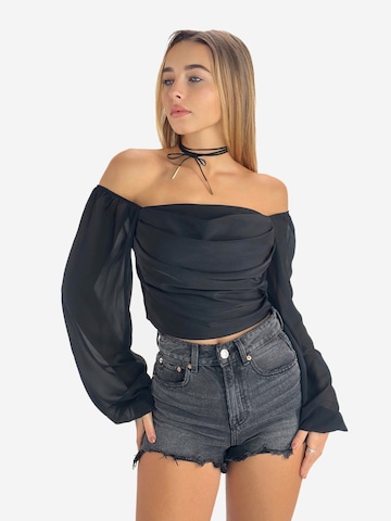 Elara Bluse in Schwarz