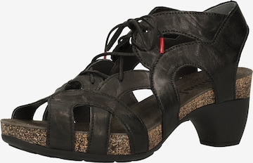 THINK! Strap Sandals in Black: front