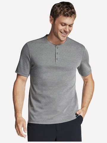 SKECHERS Shirt 'Skechers Off Duty Short Sleeve Henley'‌‌‌‌‌‌‌‌ in Grau