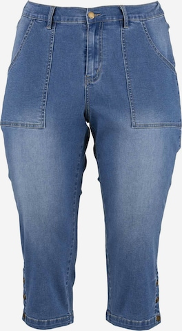 GOZZIP Loosefit Jeans 'Clara' in Blau: predná strana