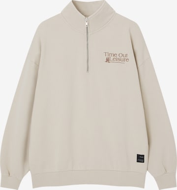 Pull&Bear Sweatshirt i beige: forside