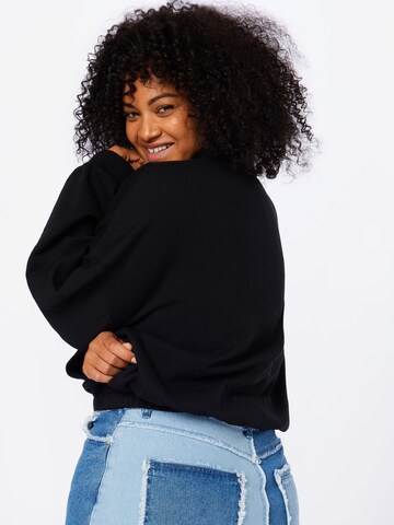 Cotton On Curve Sweatshirt 'PARIS' in Black