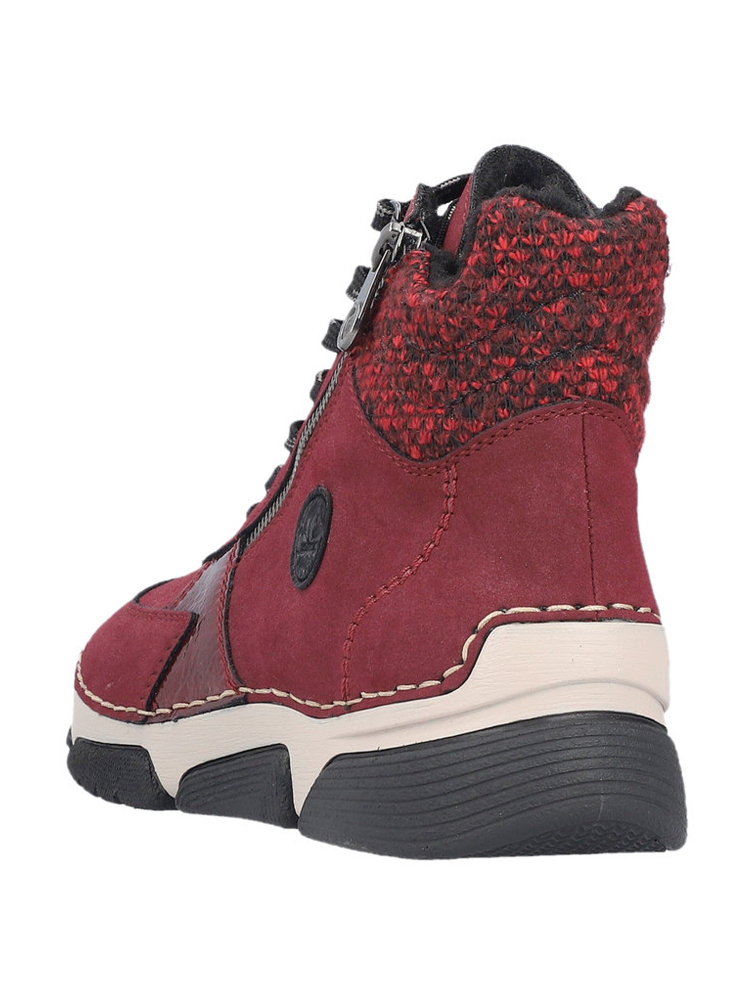 Rieker Šnurovacie členkové čižmy - Červená