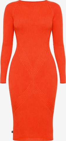 Süel knitwear - Vestido de punto 'Gabi' en rojo: frente