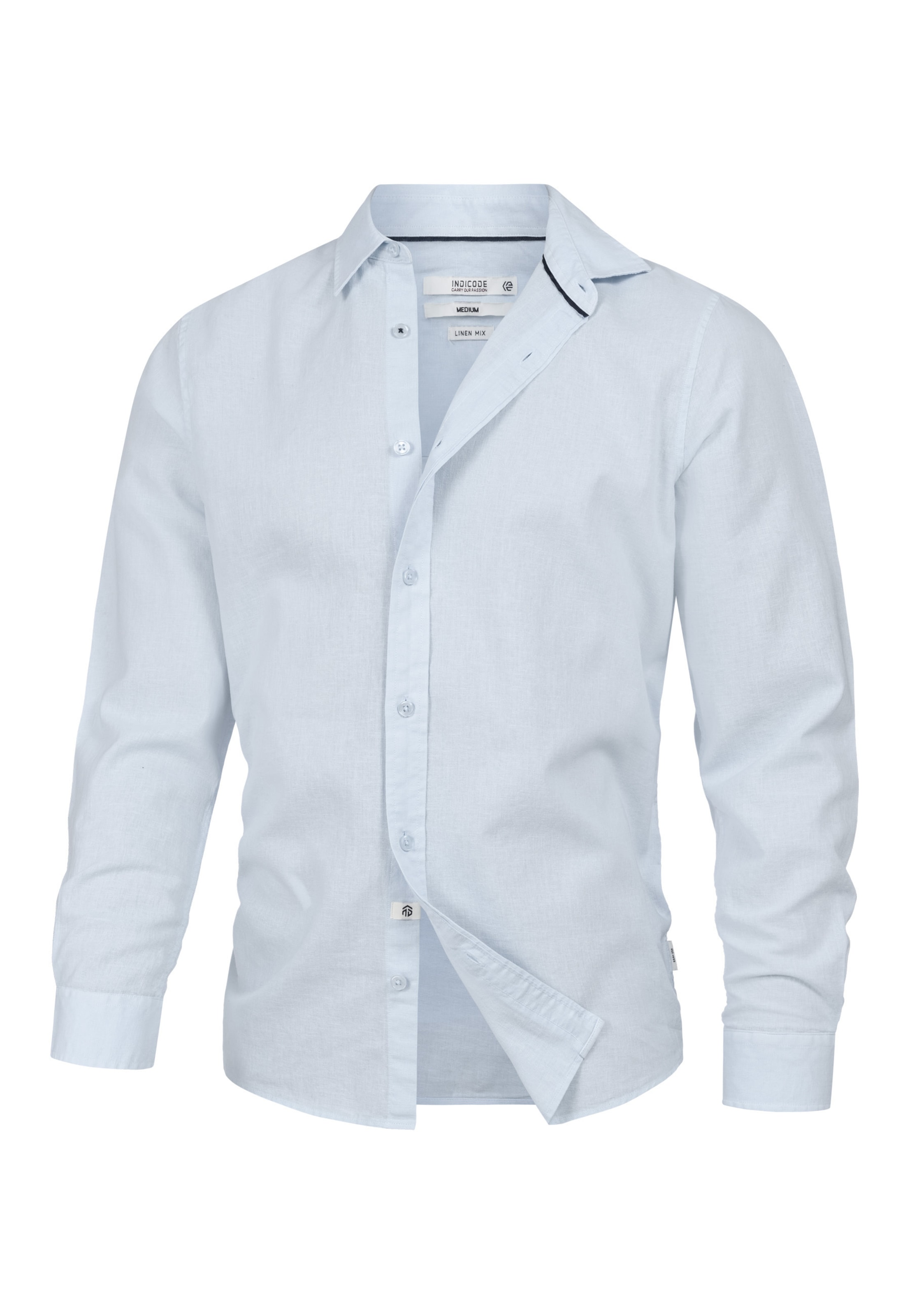 Coupe regular Chemise business 'Ceppo' INDICODE JEANS en bleu : devant