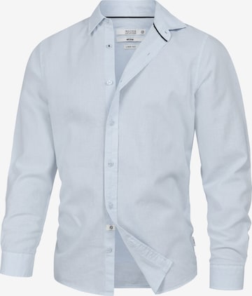 INDICODE JEANS Zakelijk overhemd 'Ceppo' in Blauw: voorkant