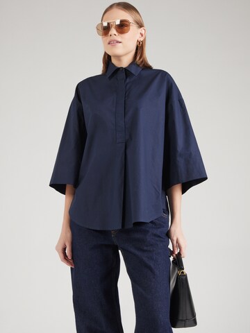 Chemisier 'RHODES' FRENCH CONNECTION en bleu : devant