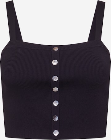ABOUT YOU Curvy Knitted Top 'Luana' in Black: front