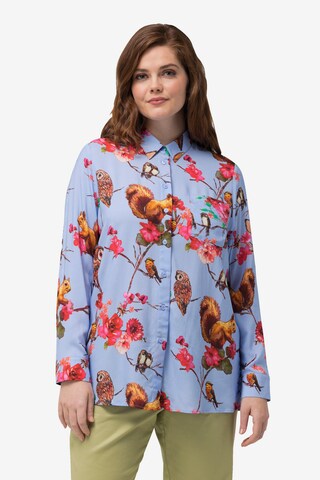 Ulla Popken Blouse in Blauw: voorkant