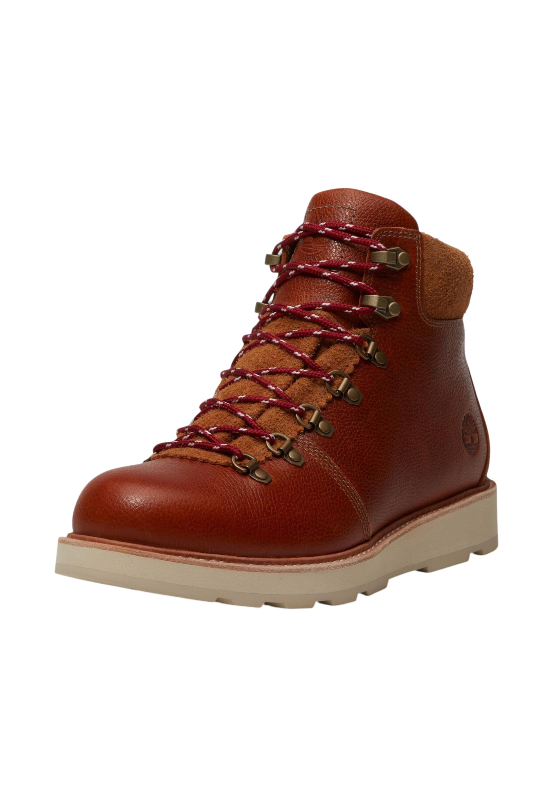 TIMBERLAND Boots med snörning i röd: framsida