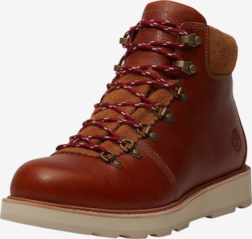 TIMBERLAND Boots med snörning i röd: framsida