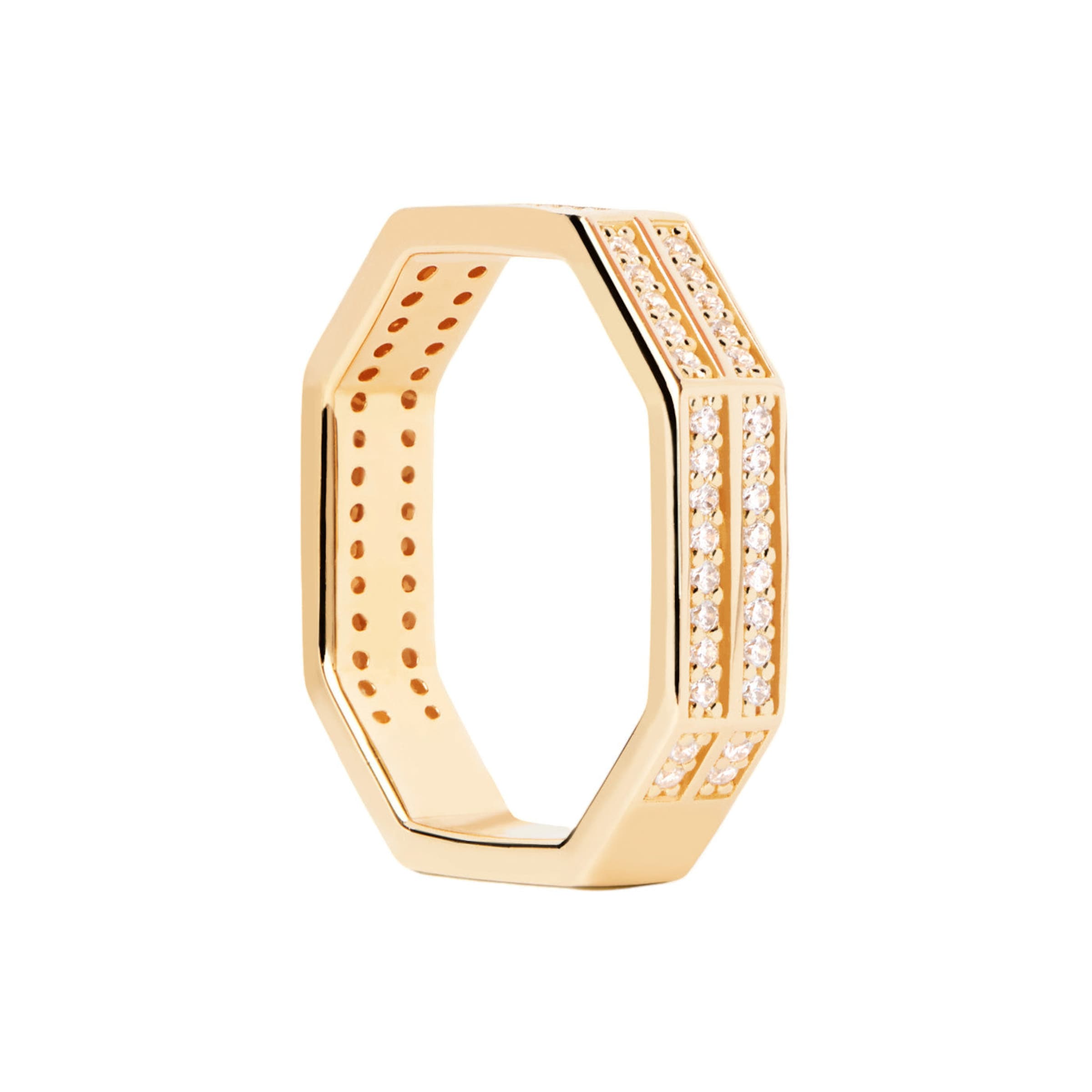 Bague P D PAOLA en or : devant