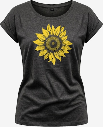 MAKAYA Shirt 'Sonnenblume' in Grey: front
