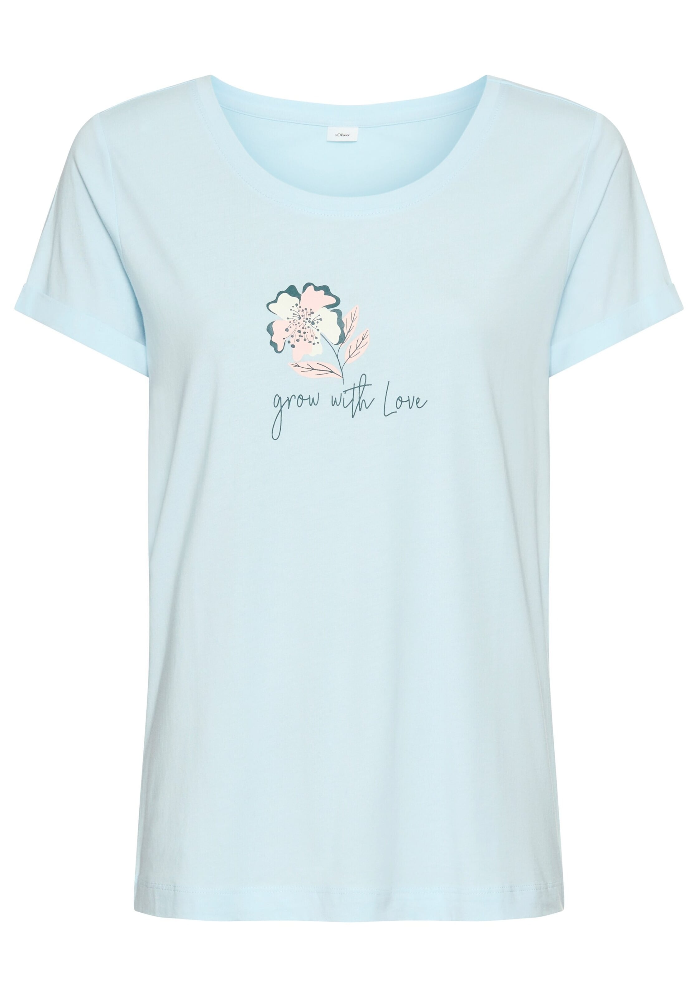 s.Oliver Тениска за спане в синьо: отпред