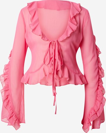 ABOUT YOU x Emili Sindlev Blouse 'Doro' in Roze: voorkant