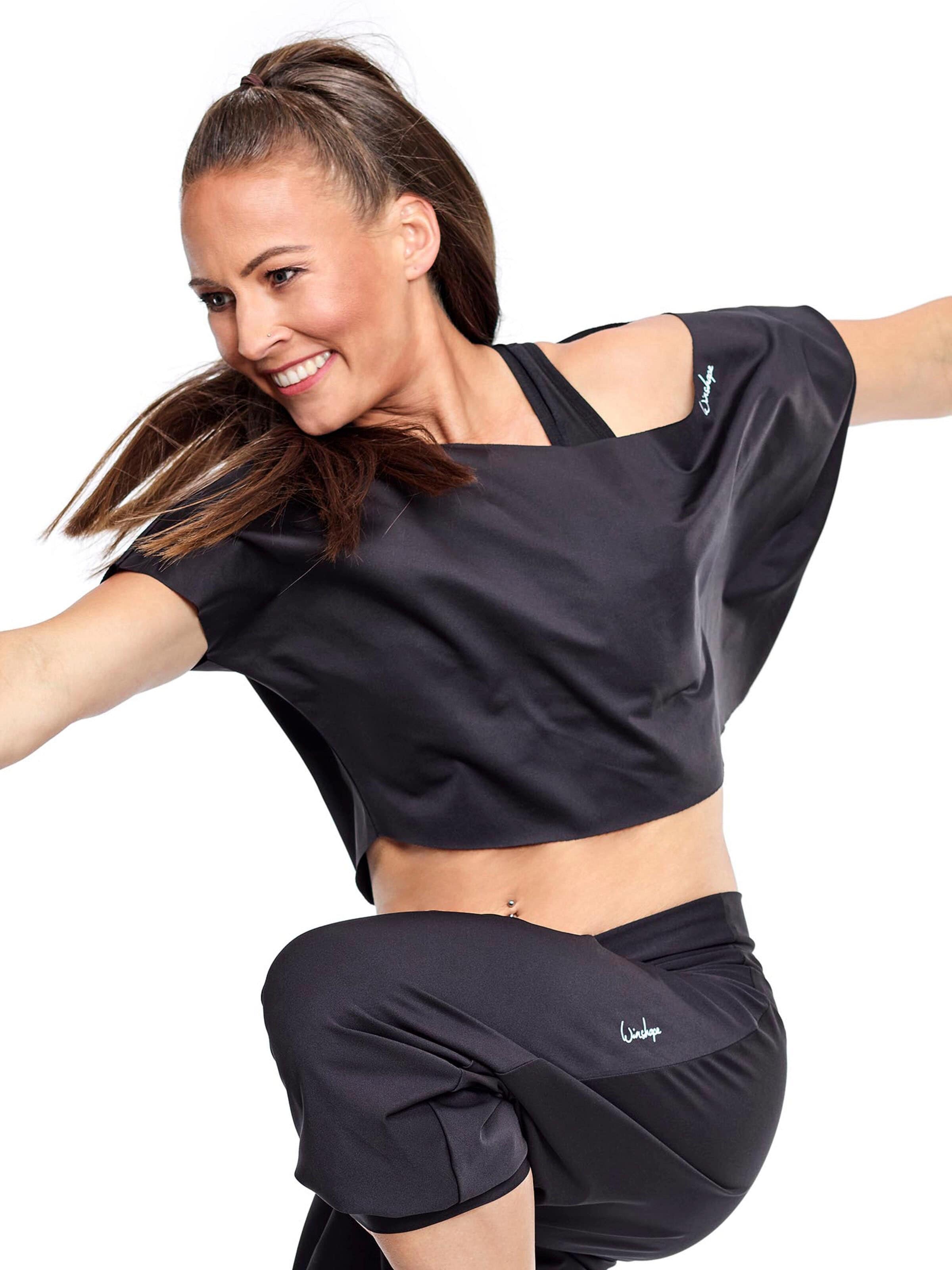 T-shirt fonctionnel 'DT104' Winshape en noir : devant