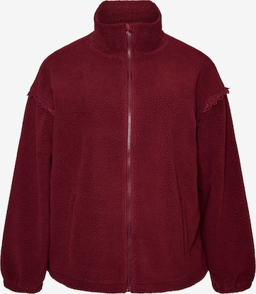 Veste en polaire Zizzi en rouge : devant