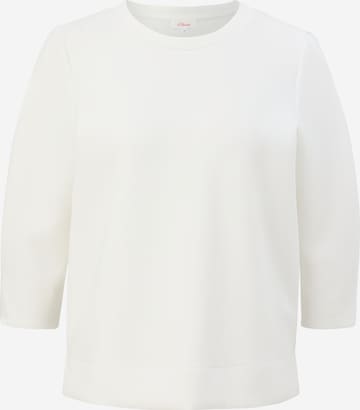 Sweat-shirt s.Oliver en blanc : devant