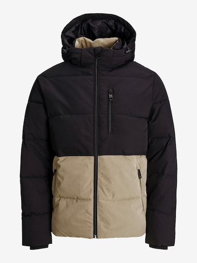 JACK & JONES Talvitakki 'EOWEN' värissä beige / musta, Tuotenäkymä