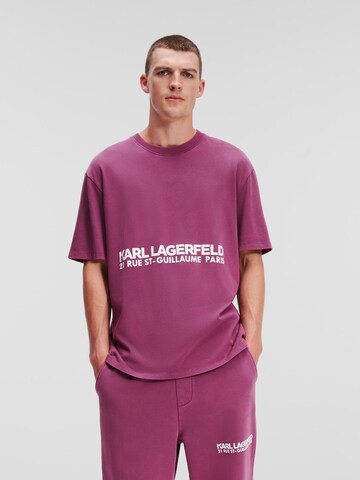 T-Shirt 'Rue St-Guillaume' Karl Lagerfeld en rose : devant