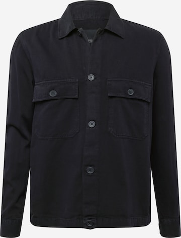 River Island Regular fit Button Up Shirt in Black: front