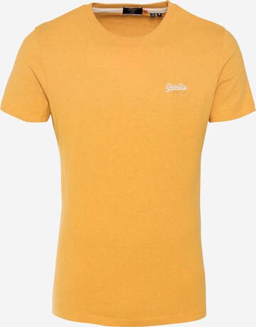 T-Shirt 'OL VINTAGE EMB CREW' Superdry en jaune : devant